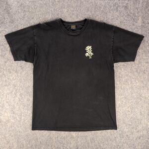 Dark Seas Shirt Mens Large Black Low Tide Low Life Skull Pirate Graphic Logo